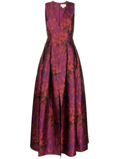 Sachin & Babi Brooke floral-print evening dress Purple R231G05