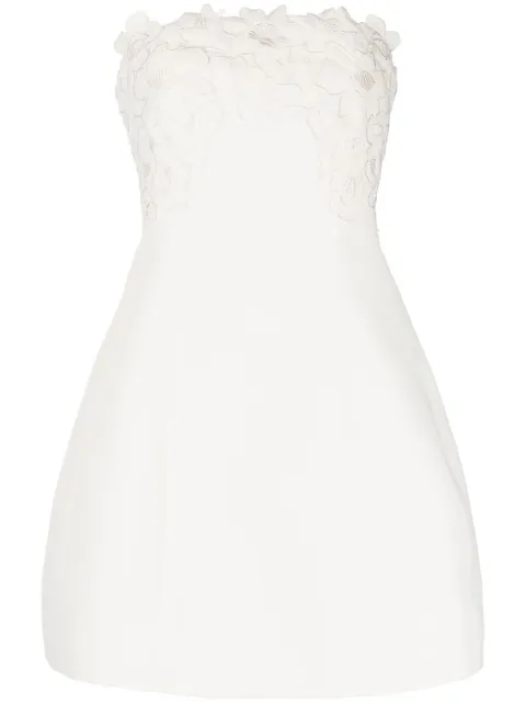 Sachin & Babi Alana floral-appliqué mini dress White F221B09