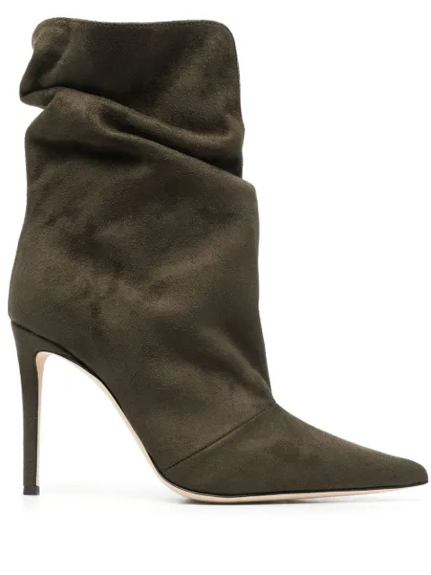 Giuseppe Zanotti suede pointed-toe boots Green I270031001