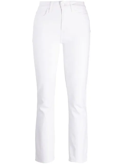 PAIGE slim-cut high-waist jeans White 55472084520