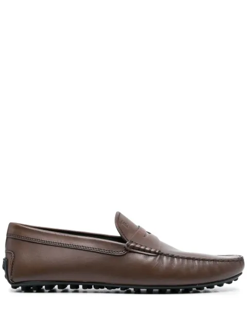 Tod's embossed-logo detail loafers Brown XXM42C00640D9C