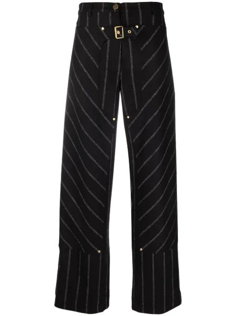 Stella McCartney striped straight-leg trousers Black 6400383AR752