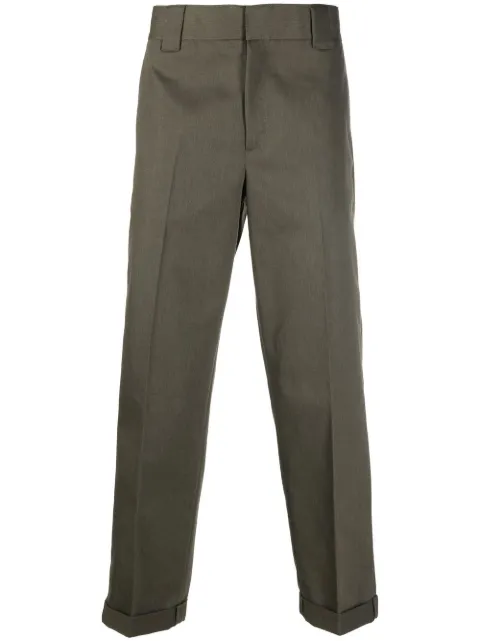 Golden Goose straight-leg cropped trousers Green GMP01190P000786