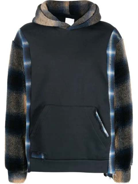 Alchemist panelled pullover hoodie Blue ALBTFW22MJHD05A