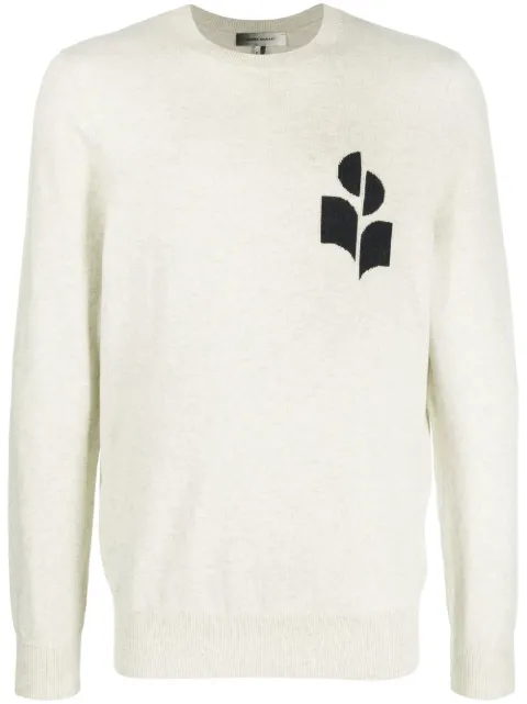 MARANT Evans wool blend logo sweater Grey PU0051HAA1L04H