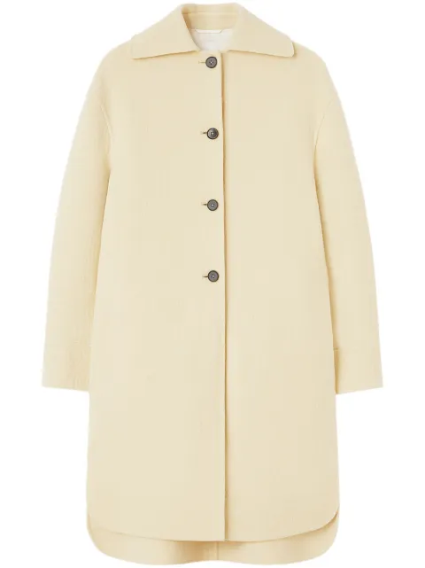 Jil Sander single-breasted virgin wool coat Neutrals J04AA0002J40020
