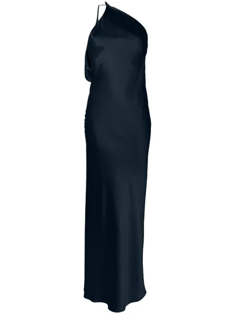 Michelle Mason single-shoulder maxi dress Blue M9363