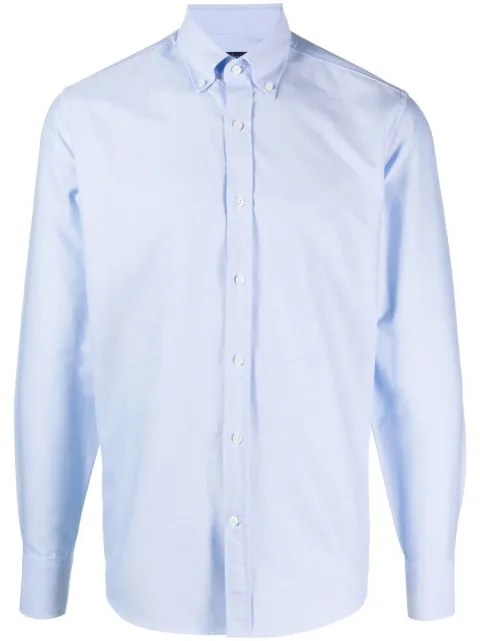 Deperlu slim-cut poplin shirt Blue ANDY
