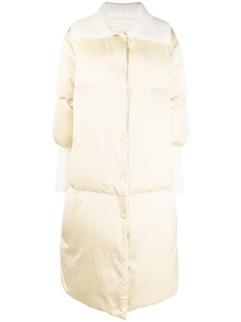 Jil Sander padded contrast coat Neutrals J02AF0001JTN006