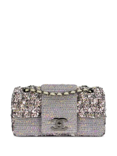 CHANEL Pre-Owned 2004 Jumbo Tweed Classic Flap shoulder bag Grey CHANELJUMBOMULTICOLORPASTELGREYPERIWINKLECONFETTICLASSICTWEEDFLAPBAG
