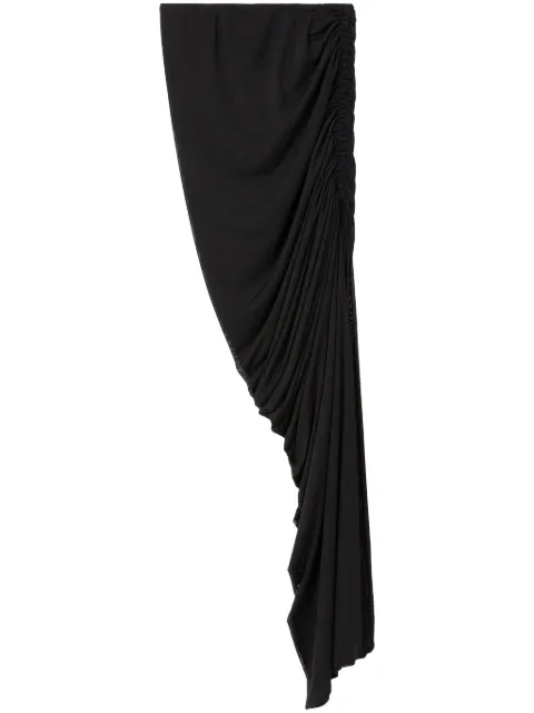AZ FACTORY x Ester Manas ruched-detailed side-slit skirt Black 22SKT048ME1