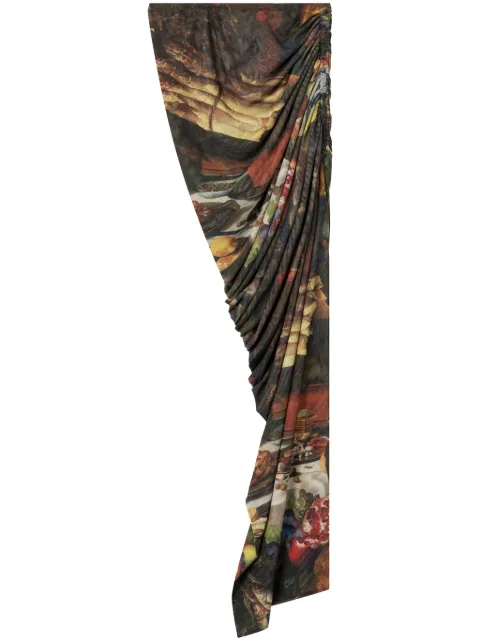 AZ FACTORY x Estar Manas Bon Appetit side-slit skirt Multicolour 22SKT048ME2