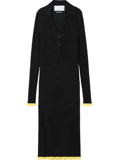 AZ FACTORY x Ester Manas ribbed-knit midi dress Black 22DRS124K08