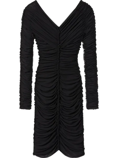 AZ FACTORY ruched off-shoulder dress Black 22DRS133ME1
