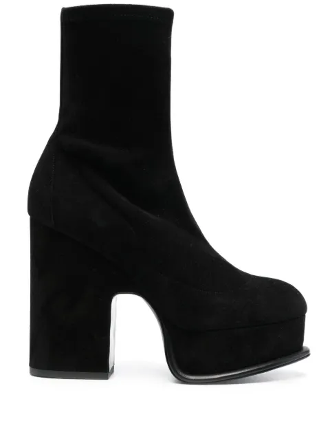 Pierre Hardy suede platform boots Black YM04TINA
