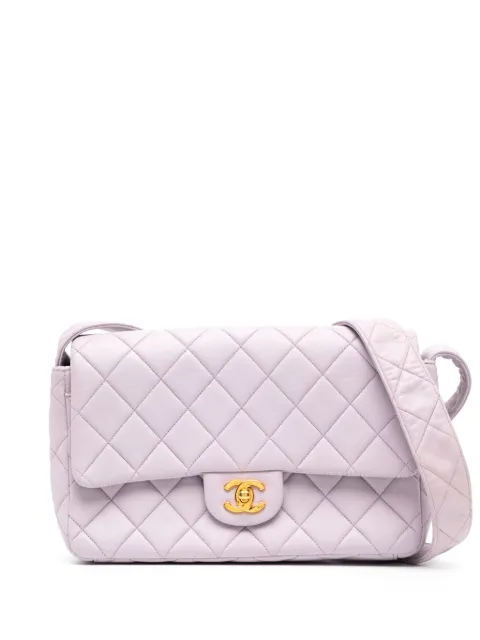 CHANEL Pre-Owned 1997 classic flap bag Purple CHANEL90SVINTAGELAMBSKINMEDIUMQUILTEDCROSSBODYCLASSICFLAPLAVENDERLILACPURPLE