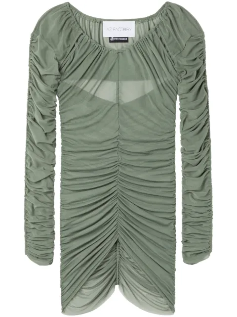 AZ FACTORY x Ester Manas ruched-detailed top Green 22TOP087ME1