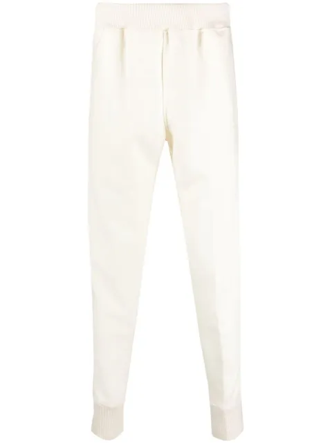 Jil Sander elasticated-waistband wool track pants Neutrals J21KA0023J40045