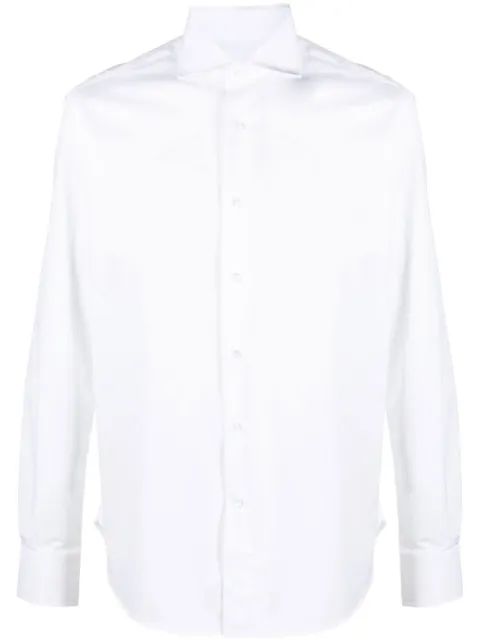 Orian long-sleeve button-up shirt White W10202UP25