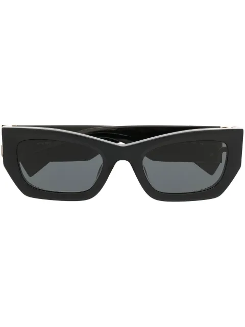 Miu Miu Eyewear logo-plaque rectangular sunglasses Black SMU09W1AB5S0