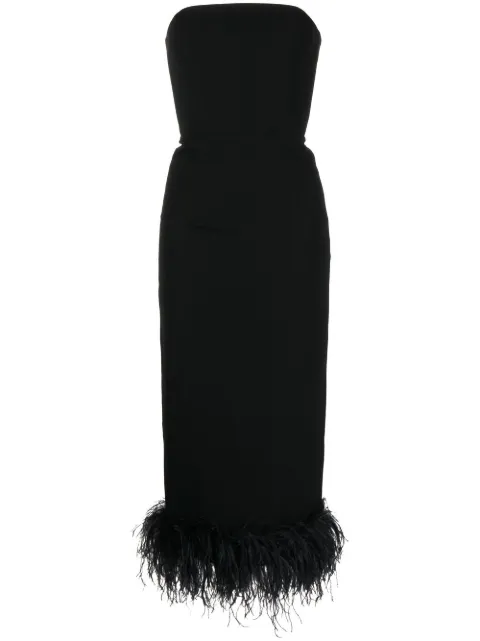 16Arlington strapless feather-trim dress Black D015INFNTBLKFTHRHEM