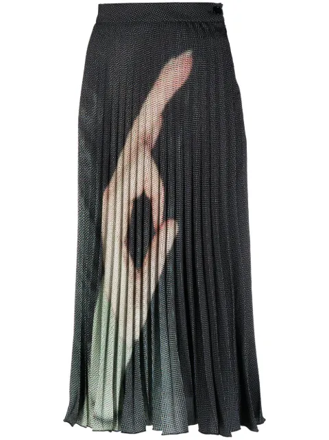 MM6 Maison Margiela high-waisted pleated skirt Black S52MA0189S76519