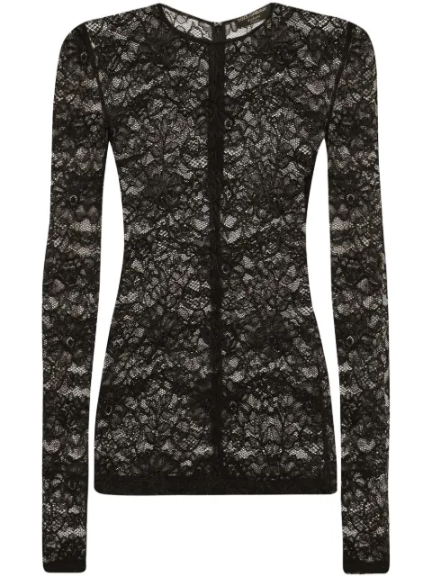 Dolce & Gabbana lace top Black F8T15TFLRFE