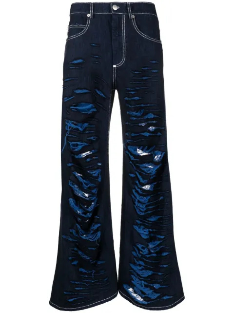 Marni distressed straight-leg jeans Blue PUJU0060Y0USCU36