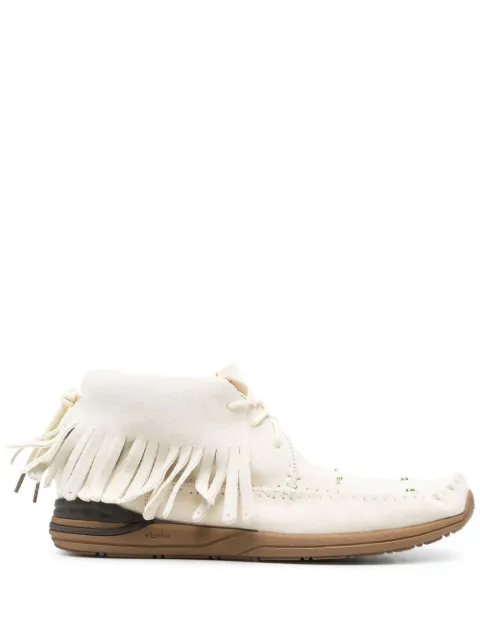 visvim Shaman-Folk fringed desert boots White 0122202002001