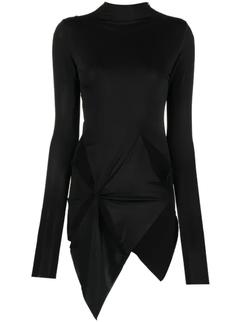 16Arlington satin asymmetric top Black T156AW22BLK