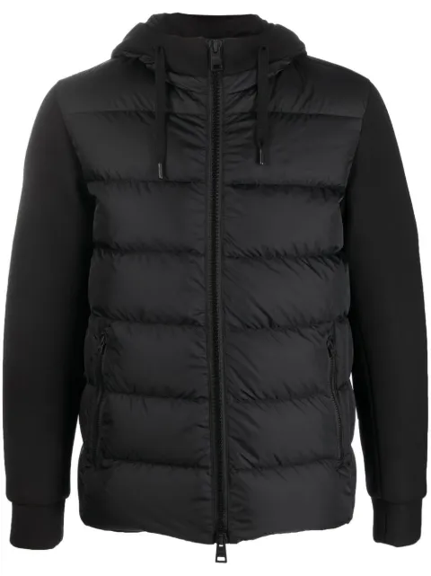 Herno hooded hybrid down-padded jacket Black PI000863U12004