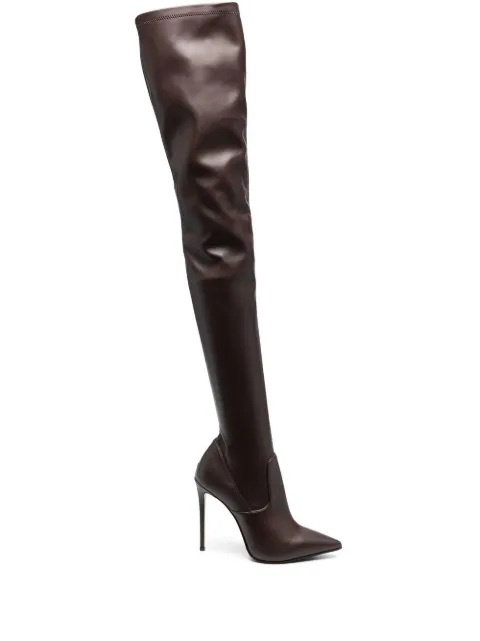 Le Silla Eva 115mm thigh-high boots Brown 2159R100R1PPFAK