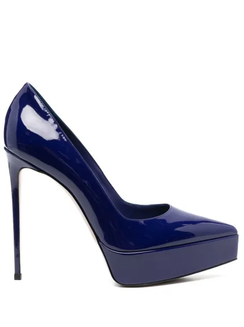 Le Silla Uma 120mm patent-leather pumps Blue 2868V090R1PPKAB