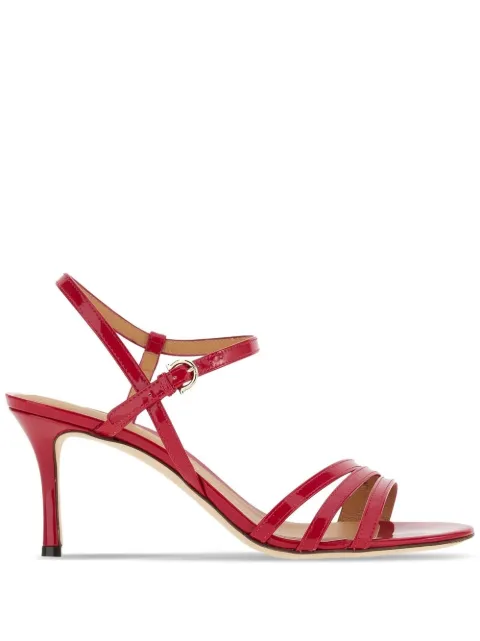 Ferragamo high-shine finish 70mm sandals Red 754033