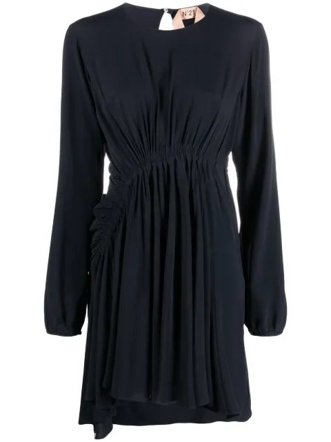Nº21 asymmetric hem mini dress Blue 22IN2M0H0915111