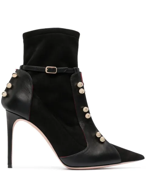HARDOT stud-detail pointed ankle boots Black HLKME10B