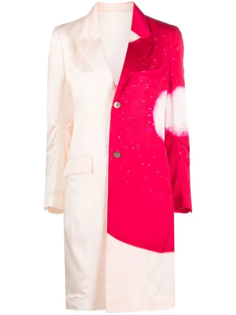 Pleats Please Issey Miyake graphic button-up coat Pink IM28FD041