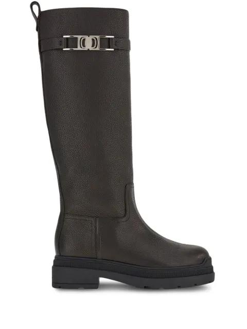 Ferragamo Vara-chain detail boots Black 756188