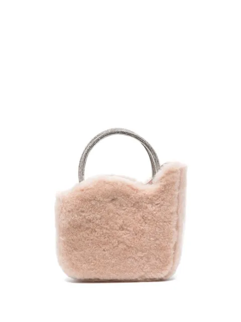 Le Silla micro Ivy shearling bag Pink 9971VBAGXXXXCUR