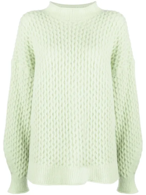 Rus textured-knit mock neck jumper Green FF22023G