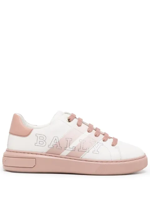 Bally glitter-logo side-stripe sneakers White WK000IVT025