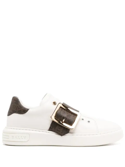Bally monogram-pattern buckled sneakers White WK000YVT016