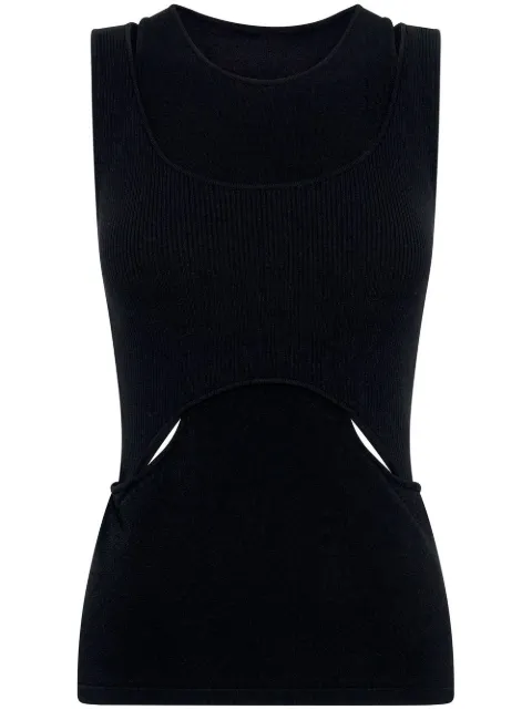Dion Lee Interlink cut-out tank top Black C7155R23