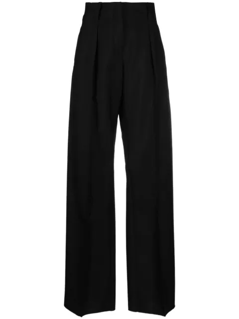 Ferragamo high-waisted wide-leg trousers Black 757070