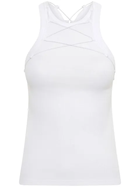 Dion Lee Lock drawstring tank top White C3099R23