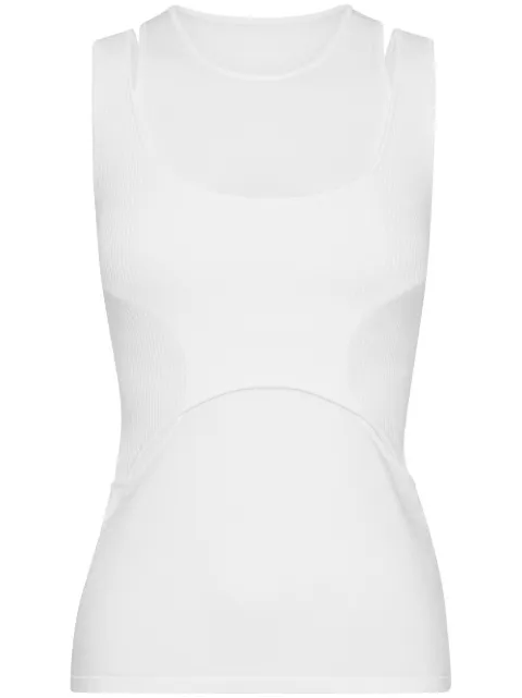 Dion Lee Interlink knitted tank top White C7155R23