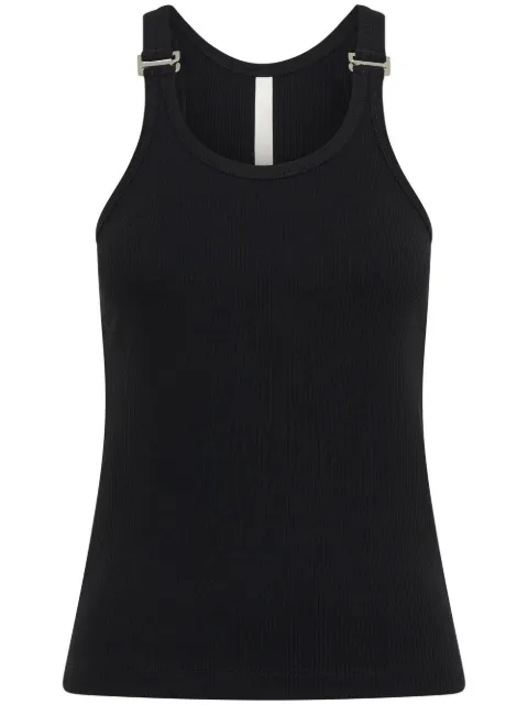 Dion Lee E-Hoop ribbed tank top Black C3096R23