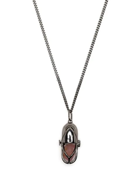 Capsule Eleven Capsule crystal-pendant necklace Silver CAPSULECRYSTALPENDANTGUNMETALROSEQUARTZ
