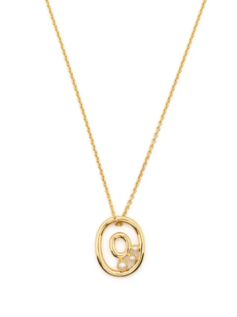 Missoma pearl-embellished initial pendant necklace Gold INLGN1WPO