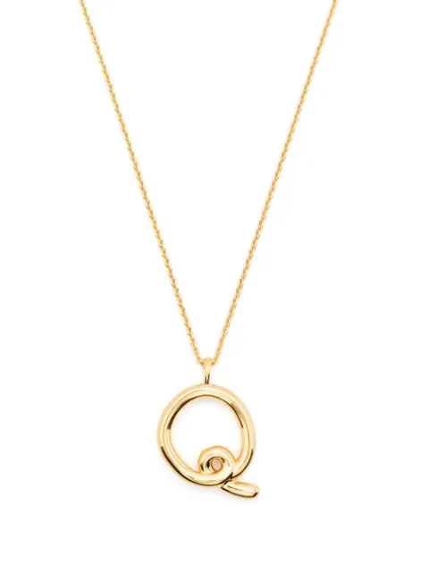 Missoma Curly Molten initial pendant necklace Gold INLGN2NSQ